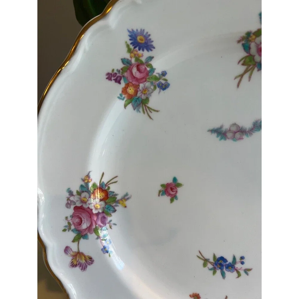 Vintage Spode Dresden Rose R2241 Luncheon Plate 9